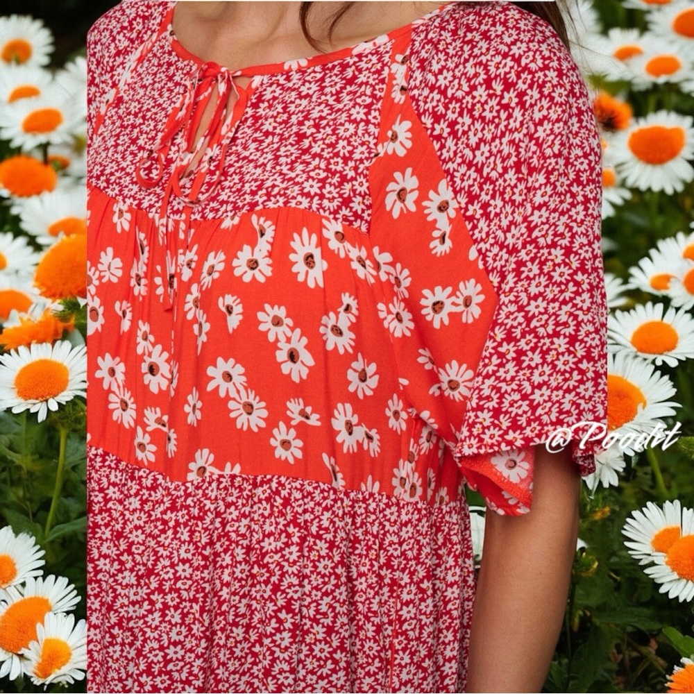 EASEL Floral pockets tunic blouse S M L - Picture 6 of 11